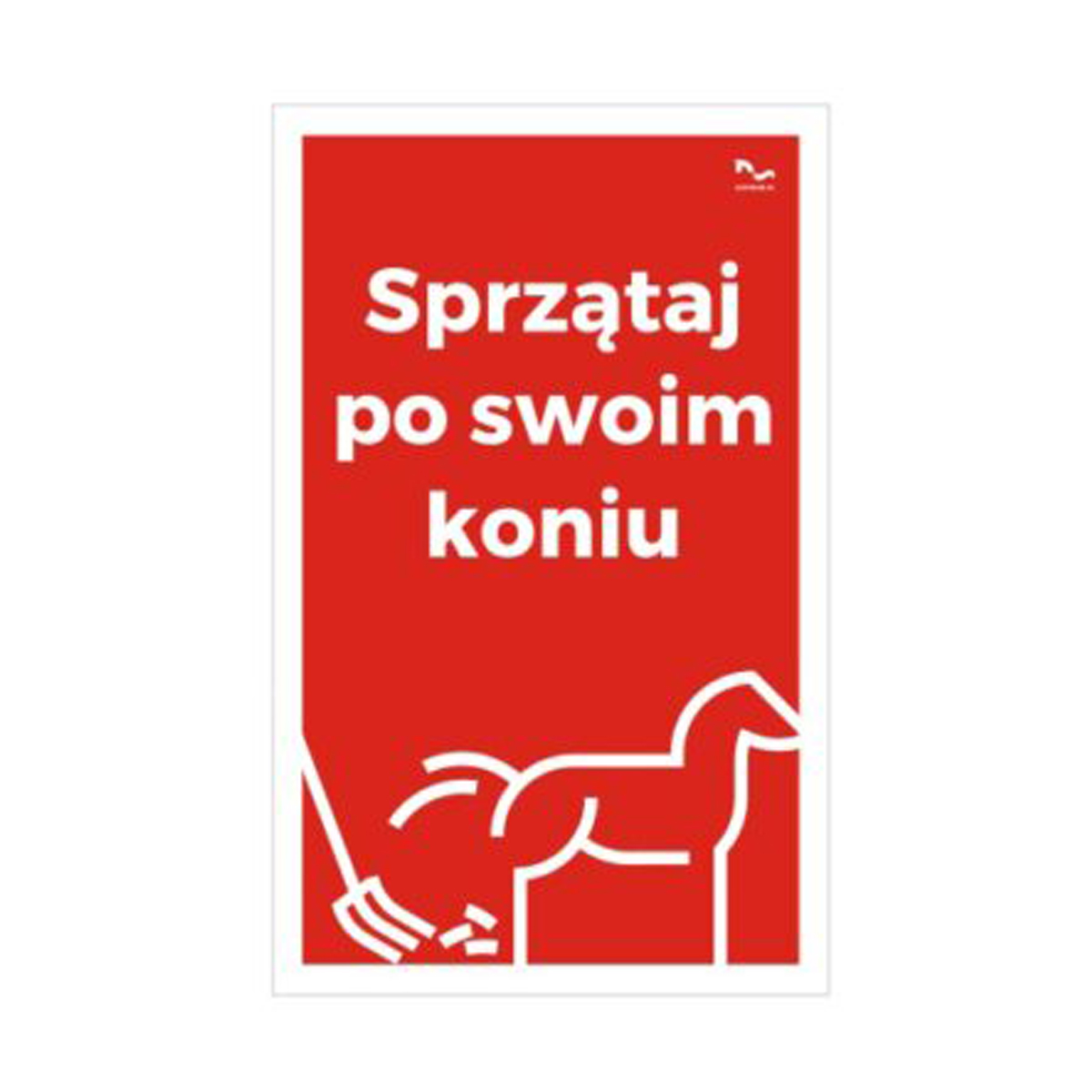Tabliczka sprzątaj po swoim koniu mała